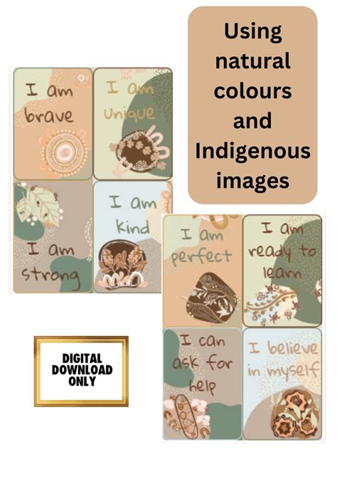 Indigenous Affirmation Flash Cards And Posters Printable Classroom