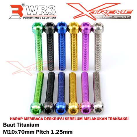 Jual Baut Kaliper Titanium WR3 Untuk Kaliper Depan Radial Monoblock