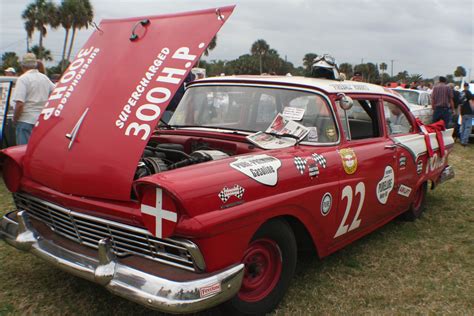 Fireball Roberts 1957 Ford Stock Car Nascar Cars Old Race Cars