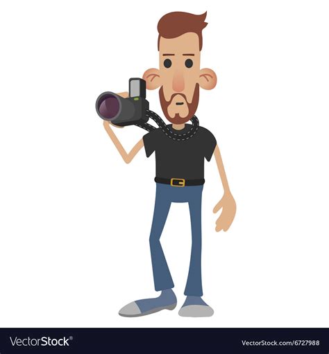 Photographer cartoon icon Royalty Free Vector Image