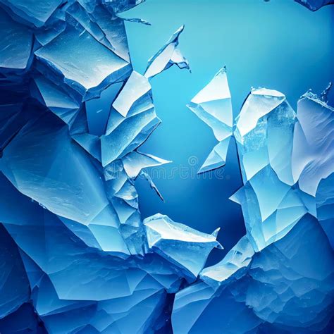 Background Blue Fragments Of Ice Generative Ai Generative Ai Stock