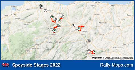 Streckenverlauf Speyside Stages Src Rallyekarte De