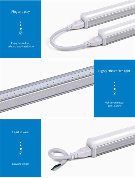 T Led Tube Ft Ft Ft Ft Ft Led Batten Light T Integrated Lamp