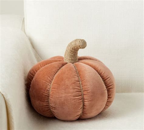 Velvet Pumpkin Shaped Pillow Pottery Barn