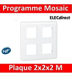 Legrand Mosaic Plaque 2 X 2 X 2 Modules Blanc 078838 ELECdirect