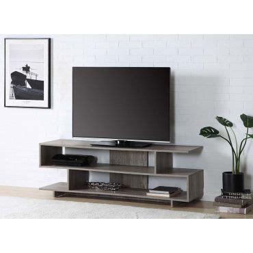 Evos Grey and White Modern TV Stand