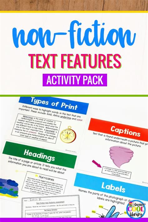 Nonfiction Text Features Activity Pack Artofit