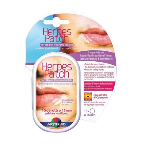 Master Aid Herpes Patch Cerotto Trattamento Sintomi Herpes Labiale Pezzi