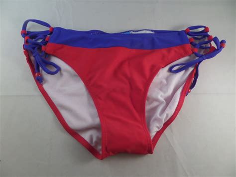 Nwt Dc Comics Superwoman Bikini Bottoms Tie Sides Sz L Red Blue Halloween Sexy Ebay
