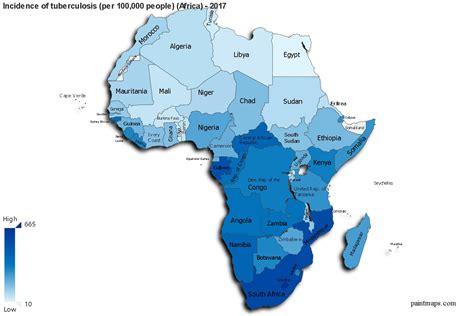 Incidence Of Tuberculosis Per 100000 People On Africa Map