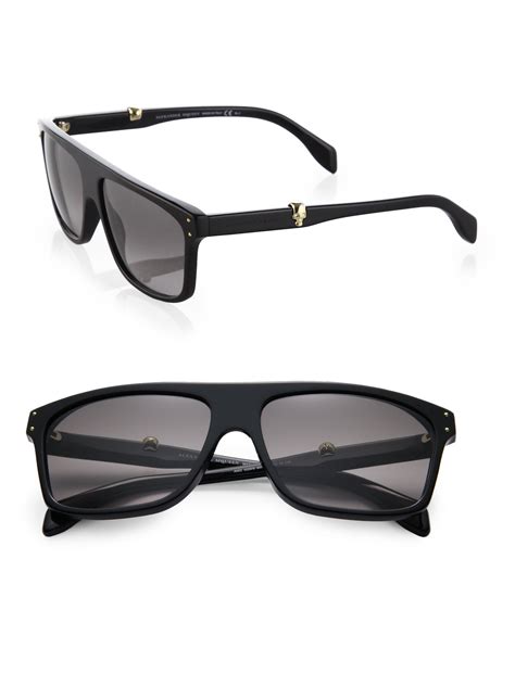 Alexander Mcqueen Skull Wayfarer Acetate Sunglasses In Black For Men Lyst