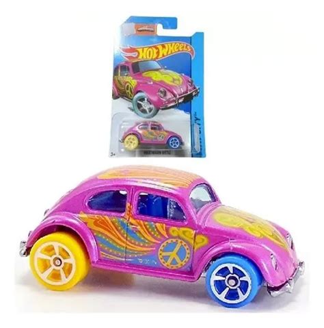 Hot Wheels Vw Fusca Beetle Bug Th Normal Rosa Raro Frete Gr Tis