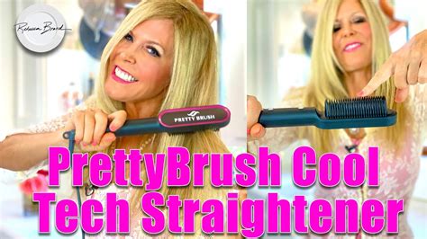 How To Straighten Frizzy Curly And Wavy Hair At Home With Pretty Brush Heated Hair Comb Cool