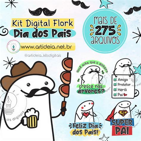 Kit Digital Dia Dos Pais Flork Completo Art Ideia Kits