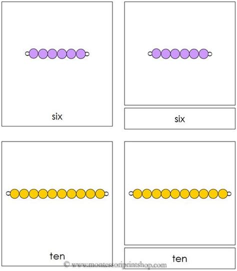 Montessori Bead Nomenclature Cards Montessori Color Montessori