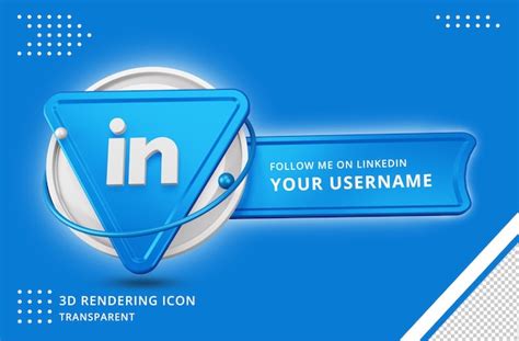 Premium PSD | Linkedin profile icon in 3d rendering