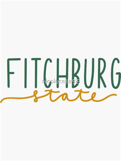 Fitchburg State University Sticker For Sale By Nicolecella98 Redbubble