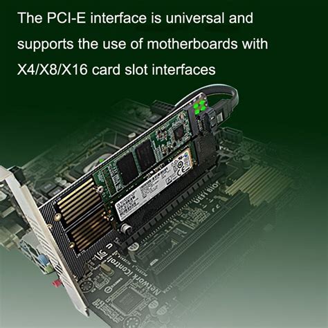 M Nvme Ngff Ssd To Pcie Sata Dual Disk Conversion Expansion Card