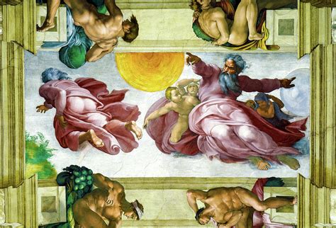 The Creation Of The Sun Moon And Plants Sistine Chapel Ceiling