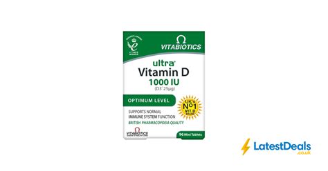 Vitabiotics Ultra Vitamin D Tablets 1000IU Optimum Level 96 Tablets