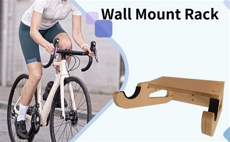 Qianly Bicycle Wall Mount Bike Hook Wooden Wall Mount Stands With