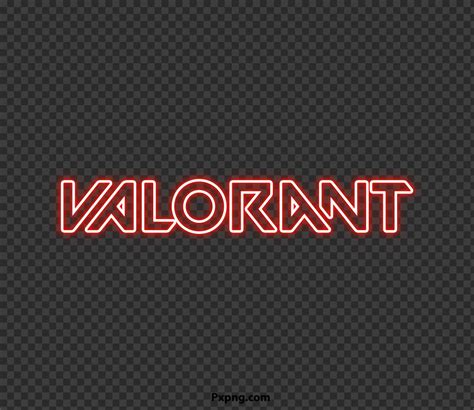 Hd Valorant Light Red Neon Text Logo Background Transparent Pxpng