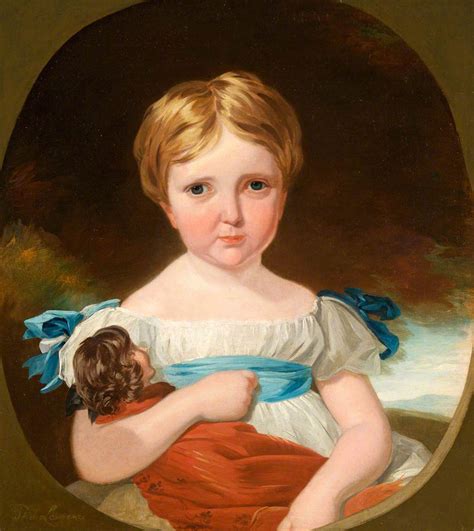 Attributed To Thomas Lawrence Portrait Of A Child With A Doll