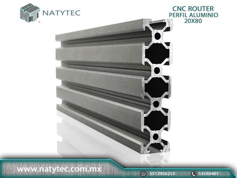 CNC Router Perfil Aluminio 2080 V SLOT NATYTEC