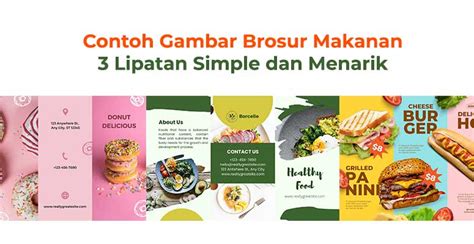 Contoh Gambar Brosur Makanan 3 Lipatan Simple Dan Menarik Idxstock