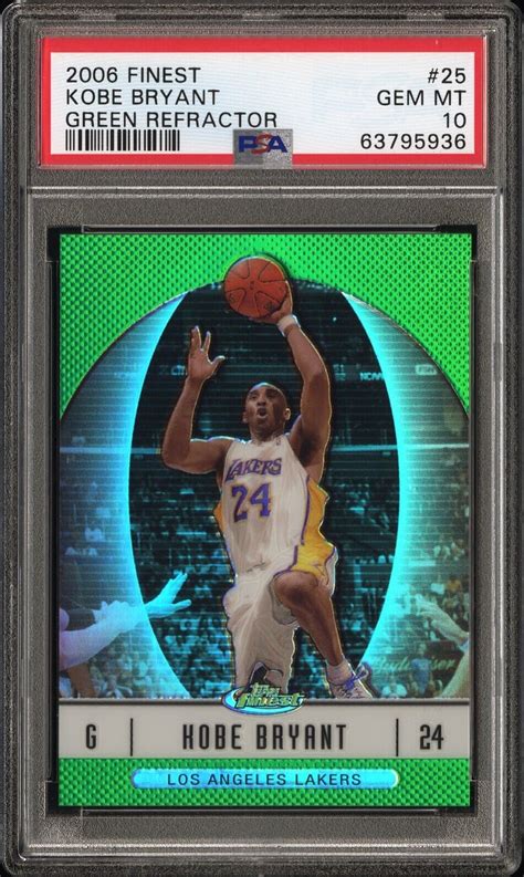 2006 07 Topps Finest Green Refractor 25 Kobe Bryant 199 For Sale