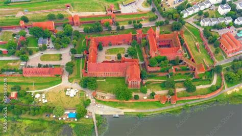 Aerial View Of Castle Of The Teutonic Order In Malbork Malbork Zamek