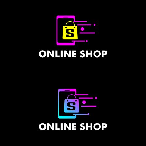 logo illustration template design, online shopping, online shop, with ...