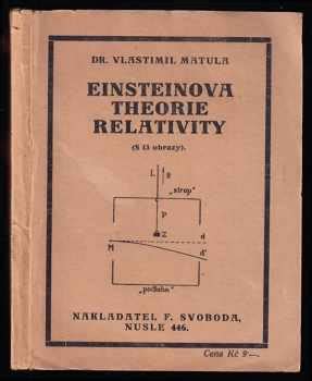 Einsteinova Theorie Relativity Vlastimil Matula 1924 F Svoboda