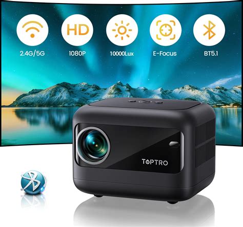 Electric FocusMini Projector TOPTRO Portable Projector With 10000LM