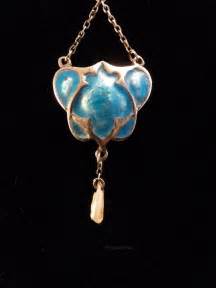 Antiques Atlas Art Nouveau Silver Enamel Pearl Pendant C1900