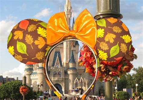 Fall Minnie Mouse Ears Disney Ears Orange Ears Autumn Minnie Etsy