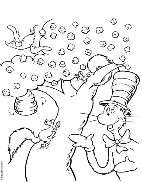 Cat in the Hat Coloring Pages – Printable Coloring Pages