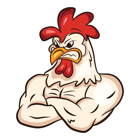 Angry Chicken Vector Illustration 16674149 Vector Art at Vecteezy