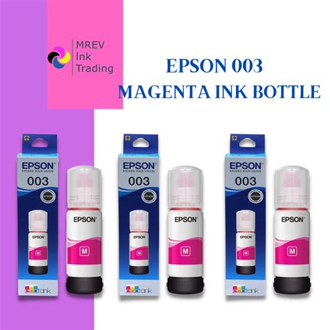 Epson 003 Ink Bottle Magenta 003 65ml Class A Lazada Ph