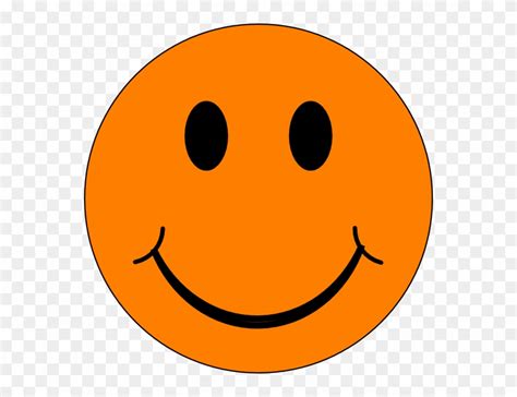 Download Happy Orange Face Clip Art At Clker - Orange Smiley Face Clip ...