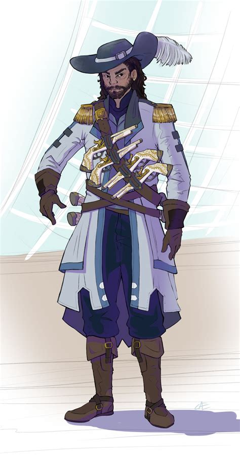 artstation dnd character human pirate