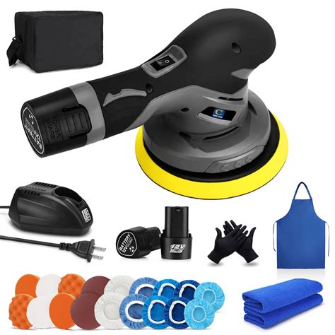 Cordless Car Buffers And Polishers Kit With 2pcs 12V Lithium