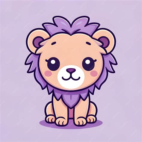 El Icono De Personaje De Dibujos Animados De Kawaii Lion Vector Clipart