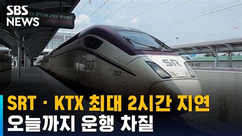 Srt · Ktx 열차 최대 2시간 지연오늘까지 운행 차질 Sbs Youtube