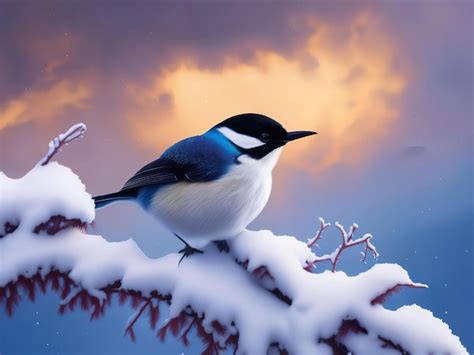 Premium Photo | The beauty of winter of birds