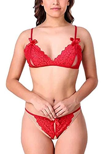 Buy SIRI FASHION HUB Bikini Lace Bra Panty Lingerie Set For Women S And