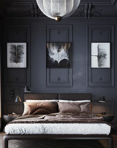 Dark Grey Bedroom Interior Design Ideas