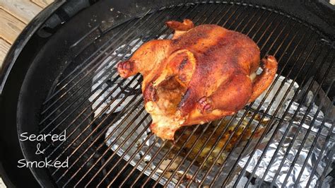 Smoking A Whole Chicken On A Weber Kettle Youtube