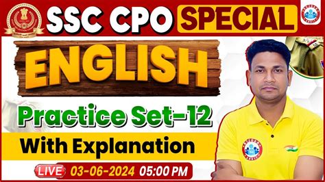 SSC CPO 2024 SSC CPO English Practice Set 12 English For SSC CPO