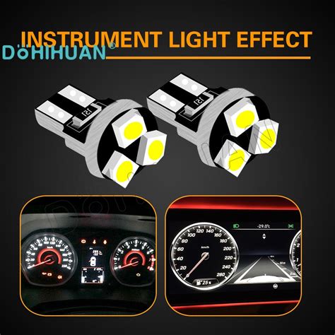 Dohihuan Car Dashboard T Led Bulb Car Interior Instrument Meter